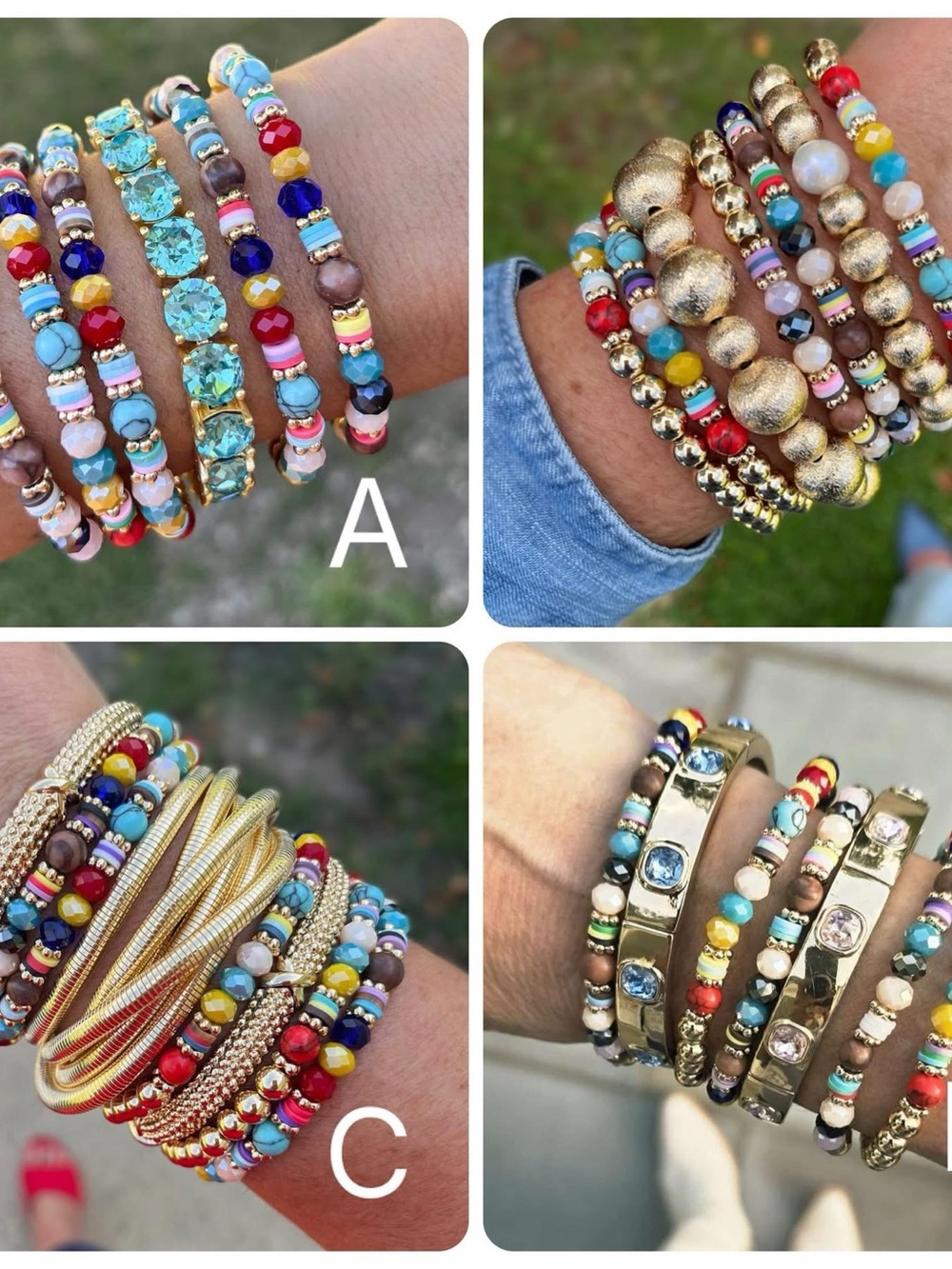 Park Lane HEARTLAND Beaded Bracelets, Set of 5, Stretch to Fit, Boho-Chic, NWT - Picture 7 of 9